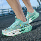 Damen Leuchtende Lauf-Sneaker mit atmungsaktivem Obermaterial und stoßdämpfender Sohle R&B