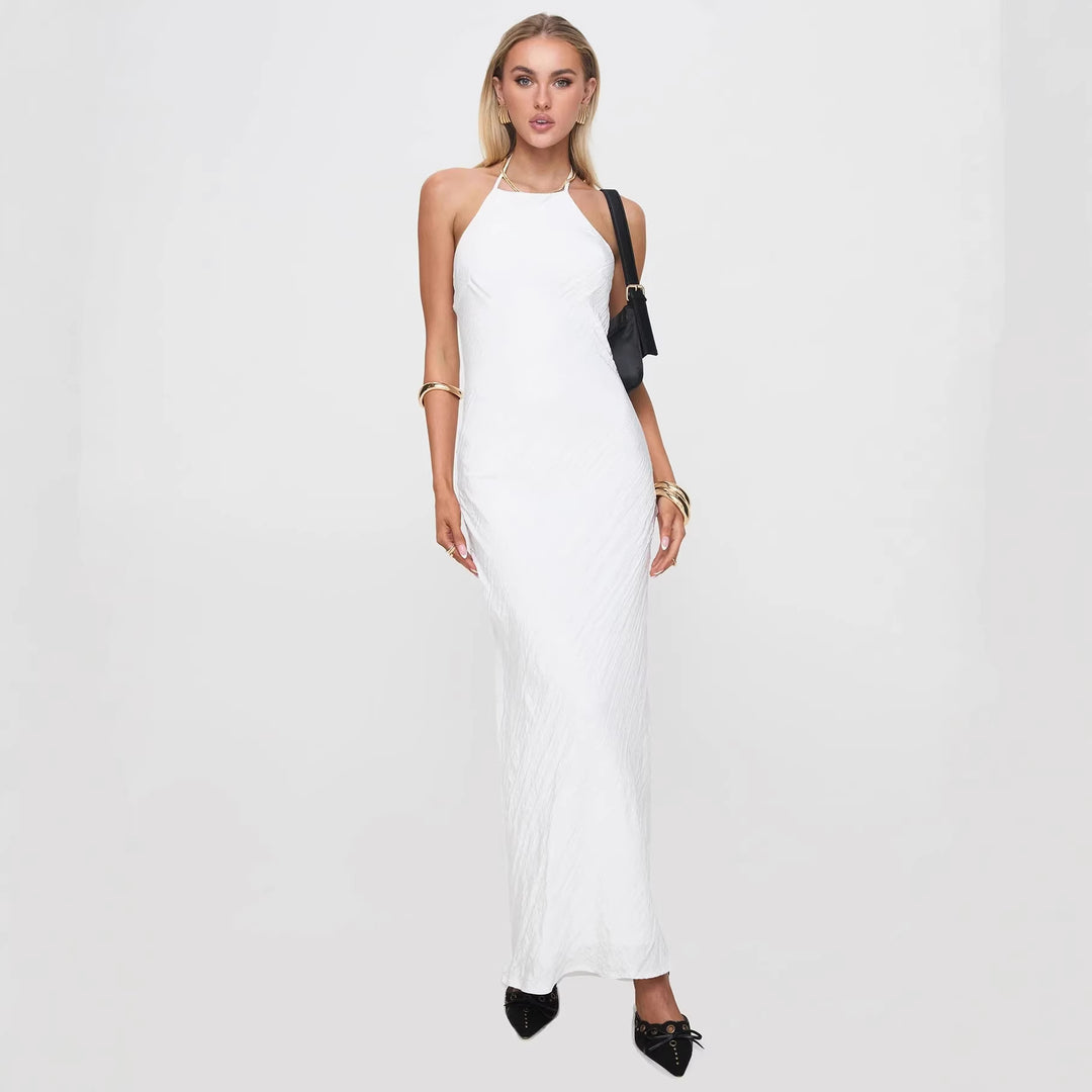 Damen Maxikleid mit elegantem Halsauschnitt und figurformendem Schnitt R&B