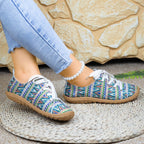 Damen Sneakers mit buntem Ethno-Muster und rutschfester Sohle R&B