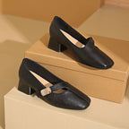 Damen Elegante Plateau-Pumps mit modischem Schnallen-Detail R&B