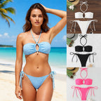 Damen Bikini-Set mit innovativem Bindemuster und modischem Cut-Out R&B