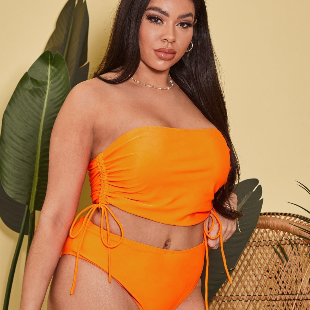 Damen Tankini-Set mit verstellbarem Wickel-Top und hochgeschnittenen Shorts R&B