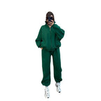 Damen lässiger Zweiteiler mit oversized Hoodie und Jogginghose R&B