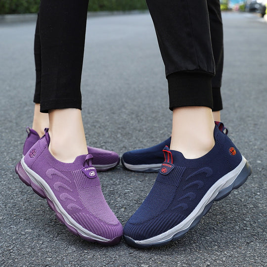 Damen Bequeme Slip-On Laufschuhe mit Elastischem Einstieg R&B