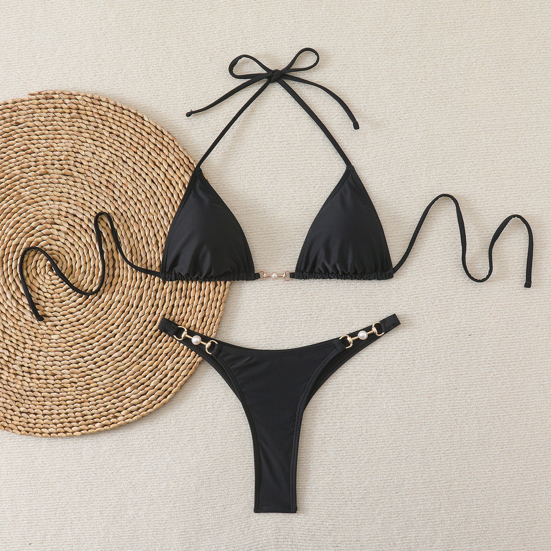 Damen Triangel-Bikini mit eleganten Verzierungen R&B