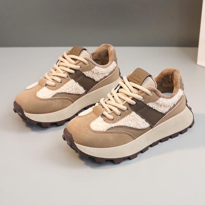 Damen Sportliche Sneakers mit Warmfutter und rutschfester Laufsohle R&B