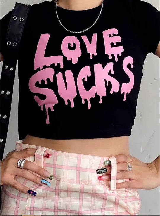 Damen T-Shirt mit kreativem Schlüsselherz-Motiv und modernem Print R&B