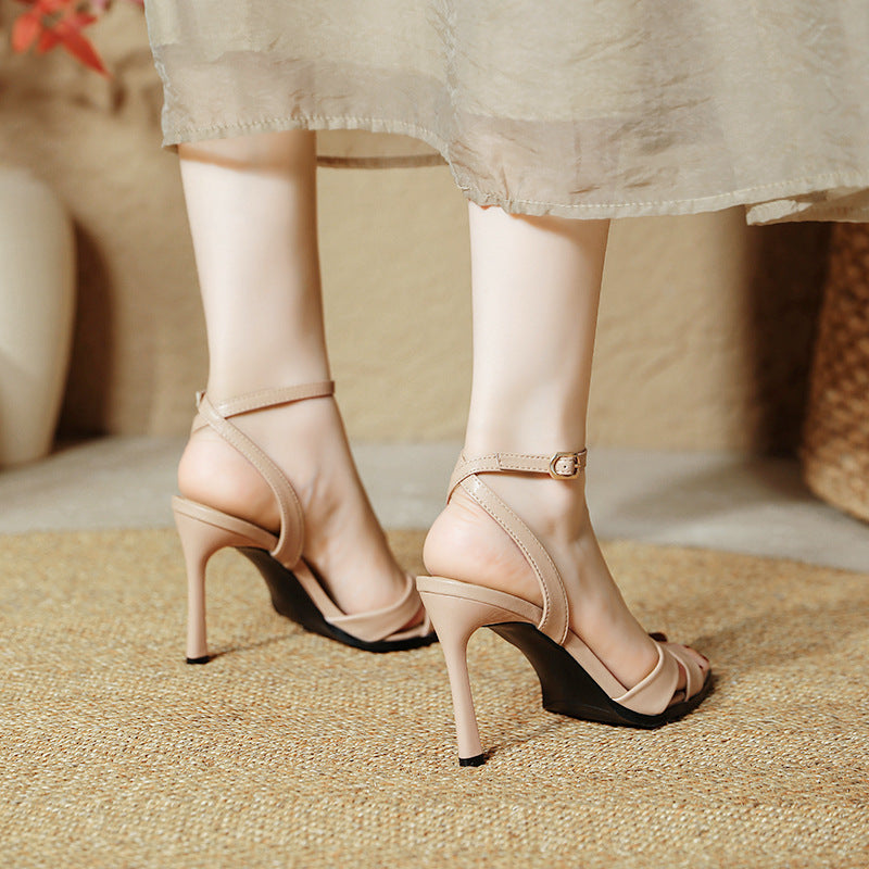 Damen Slingback High Heels mit verstellbarem Riemen und elegantem Design