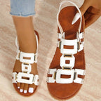 Damen Sandalen mit modischen Schnallenakzenten und anatomischer Fußbettung R&B