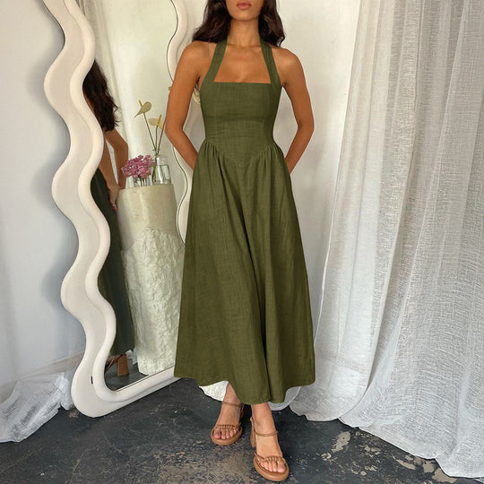 Damen Maxikleid mit sommerlichem Schnitt und süßen Spaghettiträgern R&B