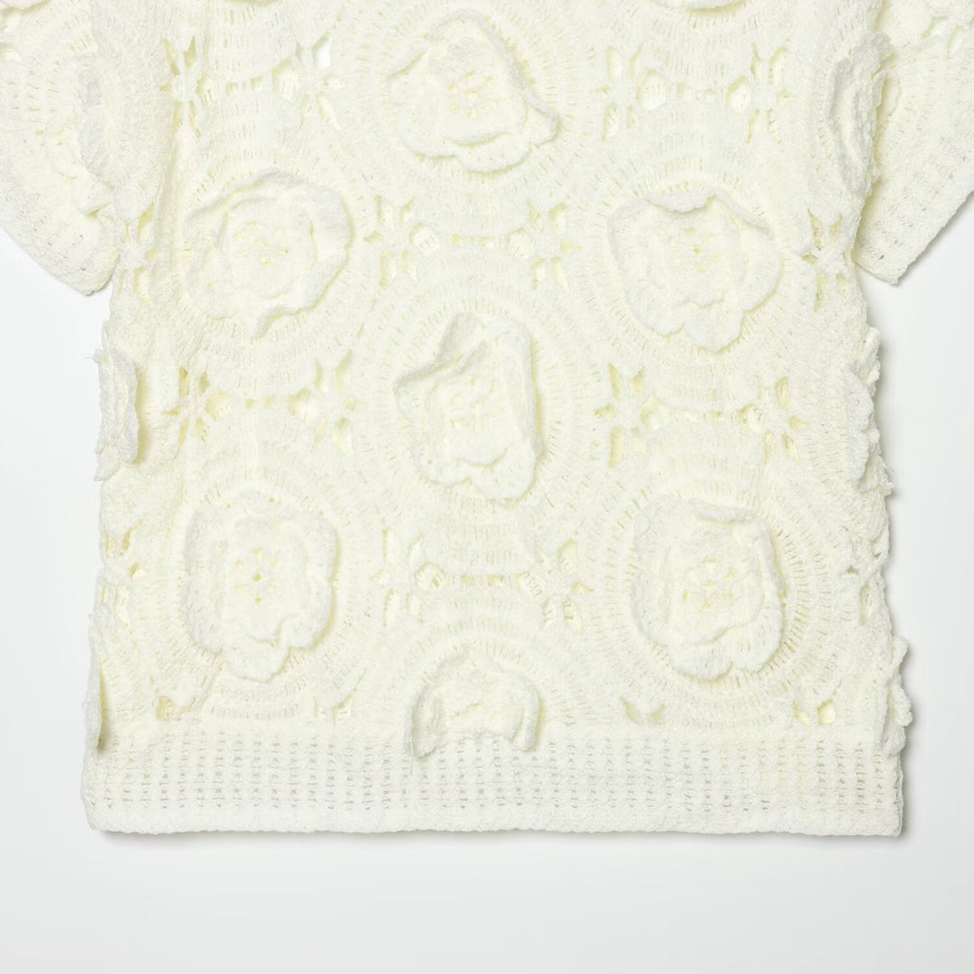 Damen Strickoberteil mit floralem Strukturmuster R&B