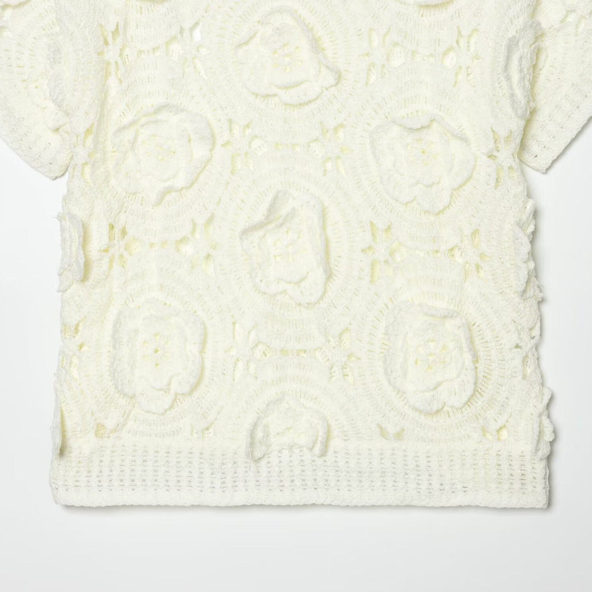 Damen Strickoberteil mit floralem Strukturmuster R&B