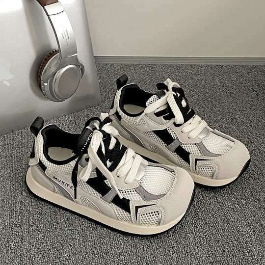 Damen Sportliche Sneakers mit atmungsaktiven Mesh-Einsätzen und rutschfester Sohle R&B