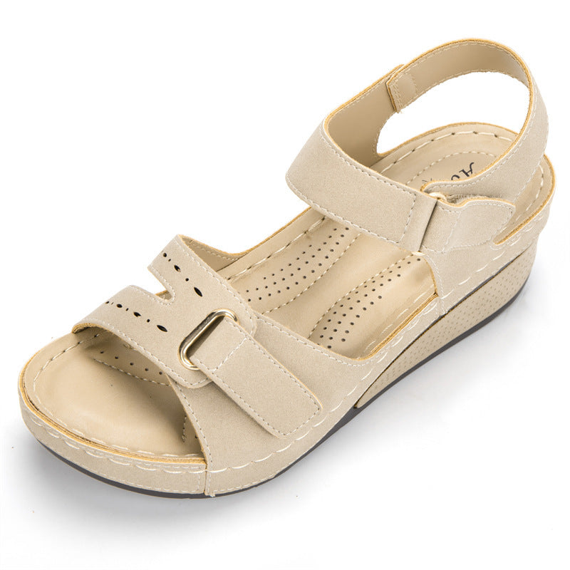 Damen Komfortable Wedge-Sandalen mit verstellbarem Riemen R&B
