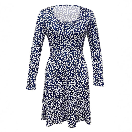 Damen Kleid mit floralem Muster und praktischen Taschen R&B