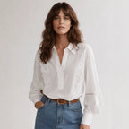 Damen Elegante Bluse mit feinen Stickdetails R&B