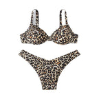 Damen Push-Up-Bikini mit Leopard-Design R&B