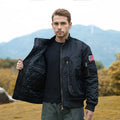 Herren modische Bomberjacke mit isolierendem Innenfutter und praktischen Taschen R&B