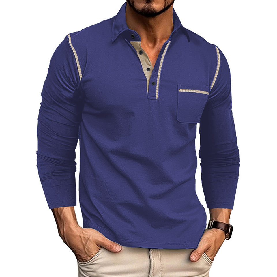 Herren Langarm Poloshirt R&B