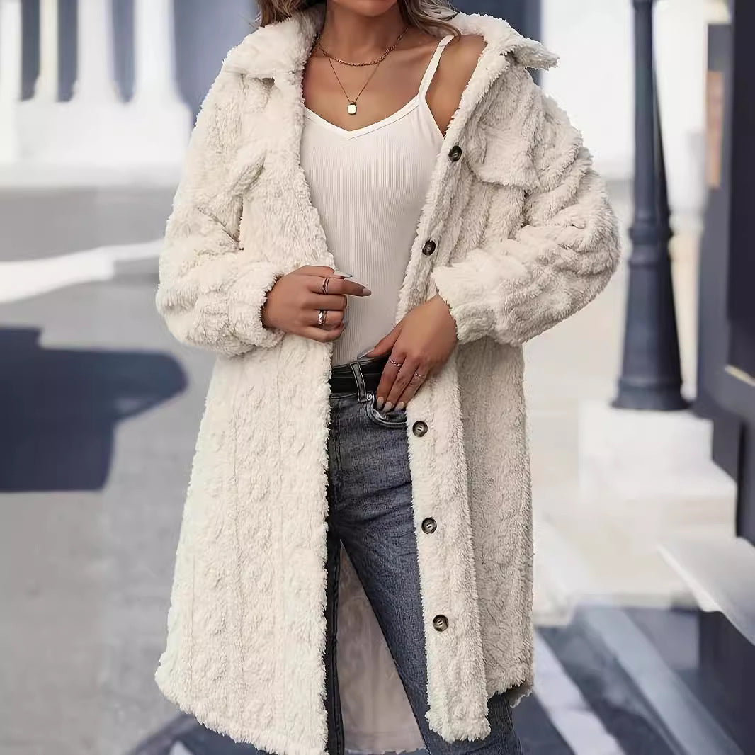 Damen Kuscheljacke mit hochwertigem Strukturdesign und praktischen Taschen R&B