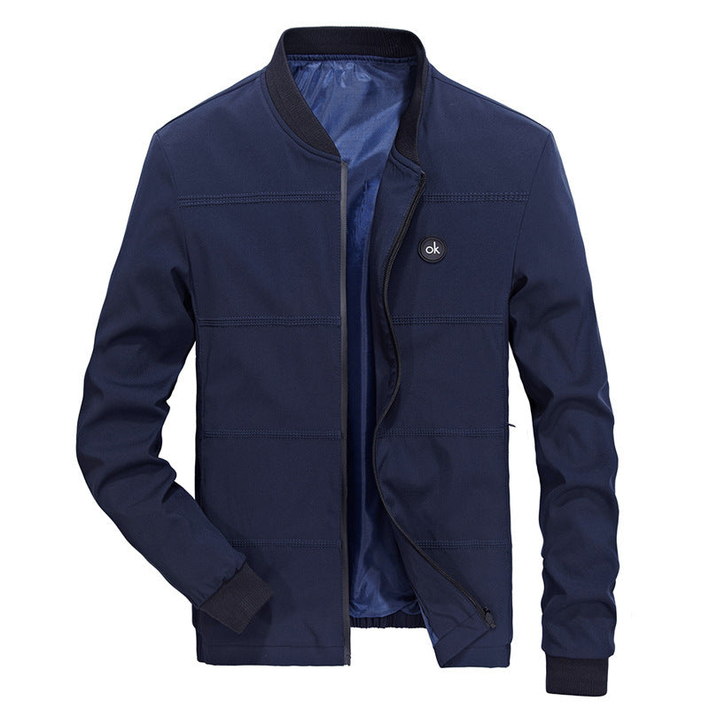 Herren sportliche Bomberjacke mit elastischen Bündchen und praktischen Reißverschlusstaschen