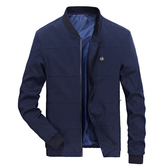 Herren sportliche Bomberjacke mit elastischen Bündchen und praktischen Reißverschlusstaschen R&B