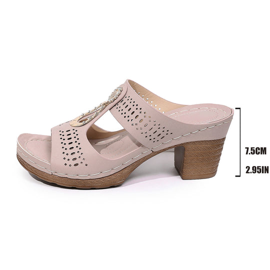 Damen Komfortable Sandaletten mit elegantem Absatz R&B