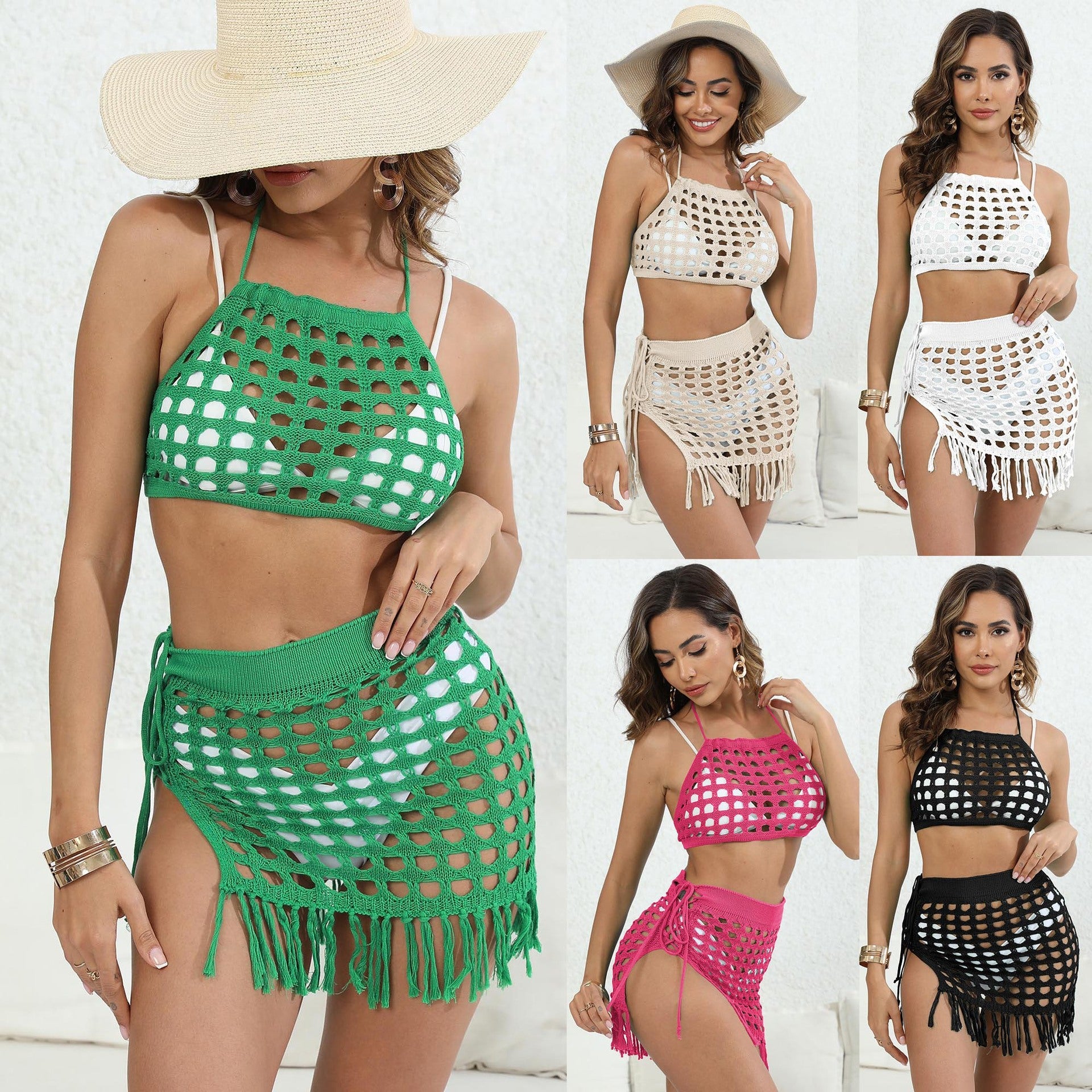 Damen Zuschauerfreundliches Strickoberteil und Rockset R&B