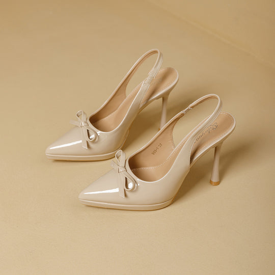 Damen elegante Slingback-Pumps mit dekorativem Schleifendetail R&B