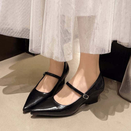 Damen elegante Mary Jane Pumps mit schickem Absatz R&B