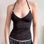 Damen Sportliches Spaghetti-Trägertop mit eleganten Akzenten R&B