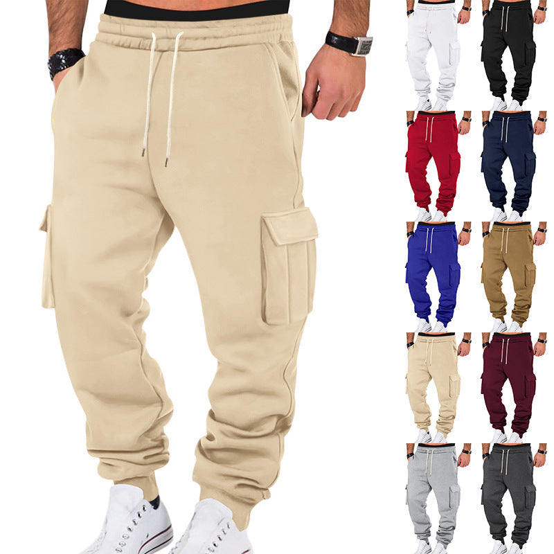 Herren Cargo-Sweatpants mit elastischem Bund und praktischen Seitentaschen R&B