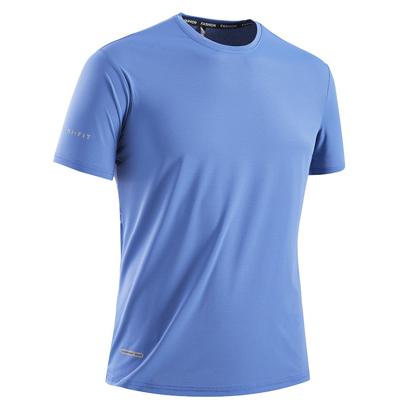 Herren nan atmungsaktives Funktions-T-Shirt aus perforiertem Mesh für Training R&B
