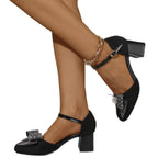 Damen Glamouröse Pumps mit glitzerndem Schleifendetail R&B