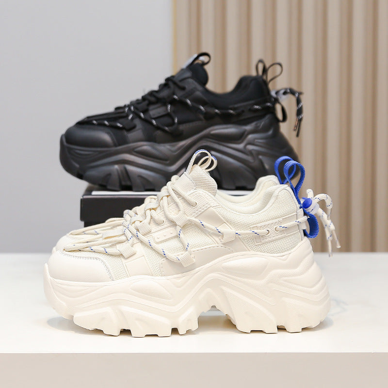 Damen Chunky Lauf-Sneaker mit innovativem Materialmix und rutschfester Sohle R&B