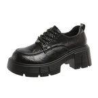 Damen modische Plateau-Schnürschuhe mit robustem Profil R&B