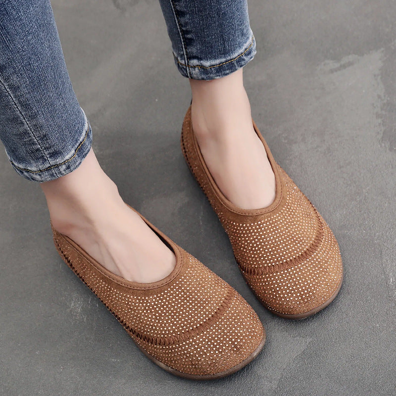 Damen bequeme Slip-On Schuhe mit atmungsaktivem Gewebe R&B