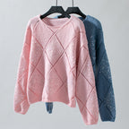 R&B | Luftiger Hohlstrickpullover Für Übergangszeit