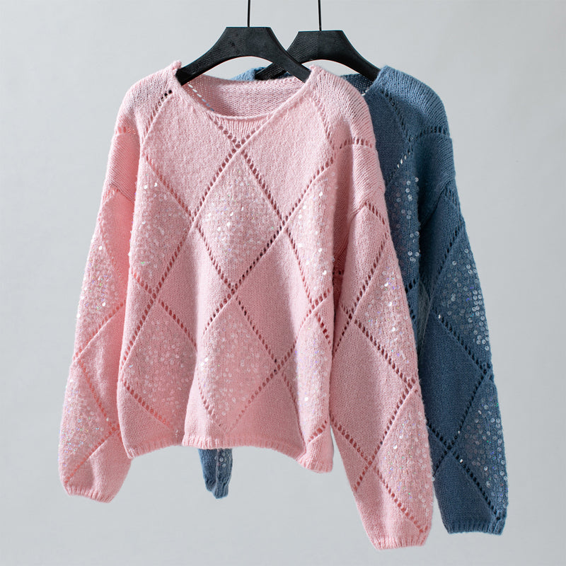 R&B | Luftiger Hohlstrickpullover Für Übergangszeit