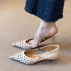 Damen elegante Spangenpumps mit ausgeschnittenem Designelement und komfortabler Sohle