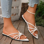 Damen Elegante Mules mit stilvollem Knotendesign R&B