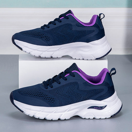 Damen Sportliche Laufschuhe mit atmungsaktivem Mesh-Obermaterial und stoßdämpfender Sohle R&B