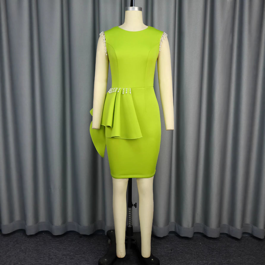 Damen Elegantes Cocktailkleid mit voluminösem Rüschenelement R&B
