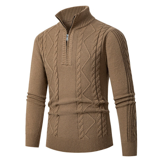 Herren Strickpullover mit hohem Kragen R&B