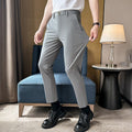 Herren elegante Slim-Fit Hose mit hohem Bund und praktischen Taschen R&B