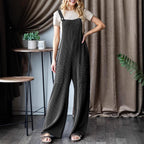 Damen lässiger Cord-Overall mit praktischen Taschen und breiten Beinen R&B