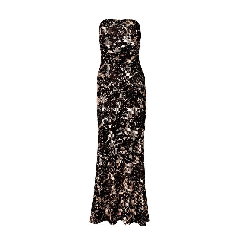 Damen Elegantes Spitzenkleid mit schmalem Schnitt und figurbetonter Silhouette R&B