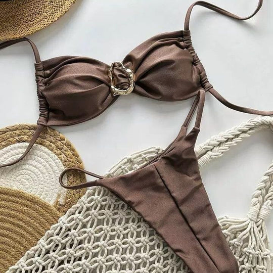 Damen Bikinis mit dekorativem Accessoire R&B