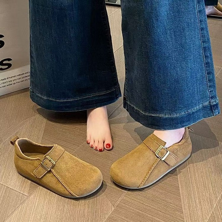 Damen Komfortable Mokassins mit verstellbarem Riemen und weichem Obermaterial R&B