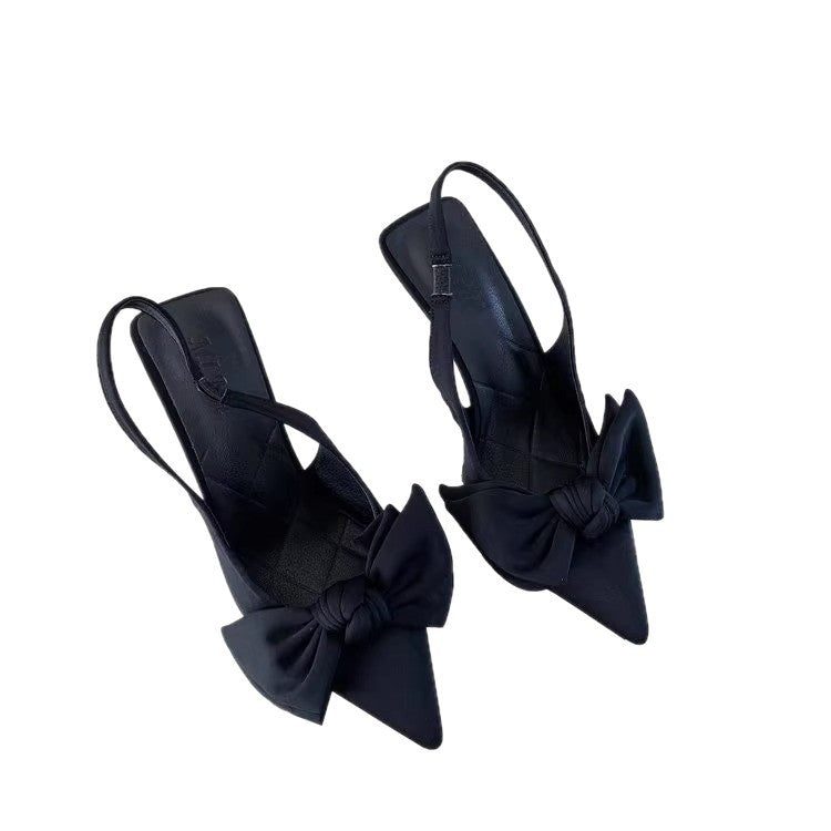 Damen Slingback Pumps mit verspieltem Schleifendesign R&B